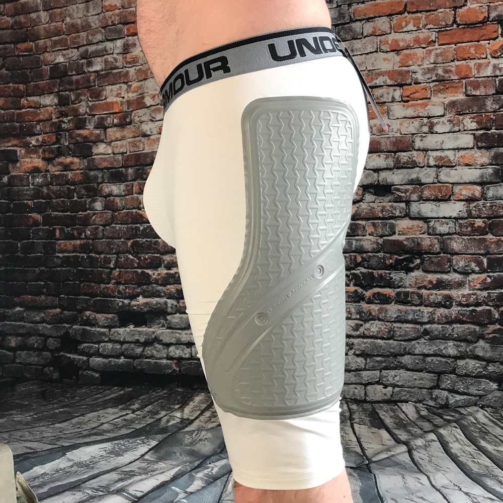 Men’s Under Armour White Compression Shorts LARGE - Picture 4 of 8